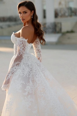 Robes de mariée en dentelle longue | Robe de mariée avec manches_5