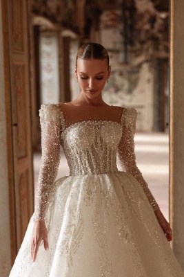 Robes de mariée élégantes A-line | Robes de mariée en dentelle_2