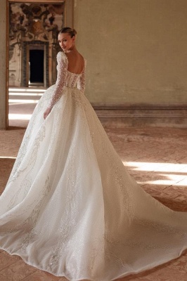 Robes de mariée élégantes A-line | Robes de mariée en dentelle_3