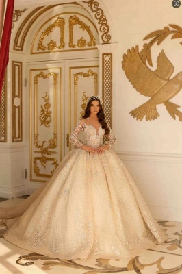 Robes de mariée extravagantes Robe de mariée princesse l avec dentelle