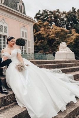 Robes de mariée de créateurs Princesse | Robes de mariée en organza simples_7