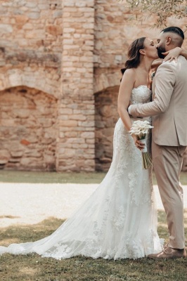 Robes de mariée modernes pas cher | Robes de mariée en dentelle sirène_4