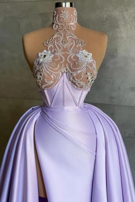 Magnifiques robes de soirée longues et violettes | Robes de bal épurées ornées de dentelle_2