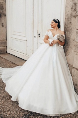 Robes de mariée de créateurs Princesse | Robes de mariée en organza simples_6