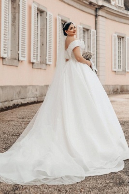 Robes de mariée de créateurs Princesse | Robes de mariée en organza simples_2