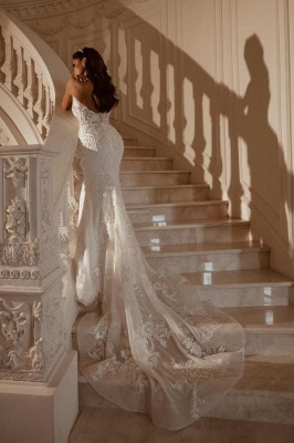 Robe de mariée élégante avec dentelle | Robes de mariée sirène_3