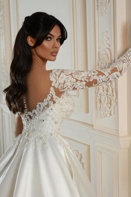 Robe de mariée pas cher A-ligne | Robes de mariée avec dentelle_4