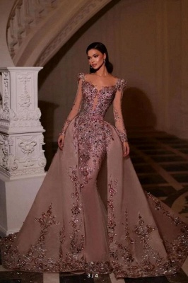 Robes de soirée extravagantes paillettes longues | Robes de bal avec manches