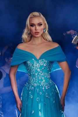 Robe de soirée de créateur longue robe de bal turque avec paillettes_2