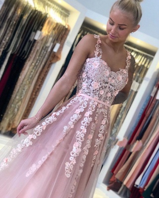 Magnifiques Robes de Soirée Longues Rose | Robes de bal avec dentelle_5