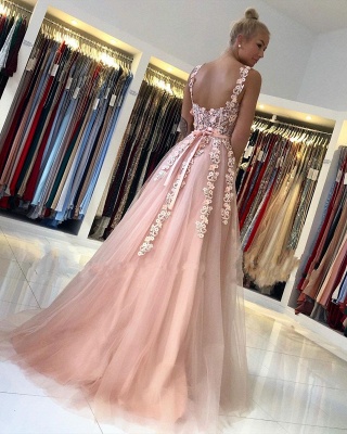 Magnifiques Robes de Soirée Longues Rose | Robes de bal avec dentelle_3