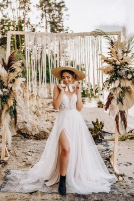 Superbes robes de mariée en dentelle | Robes de mariée simples en tulle_1