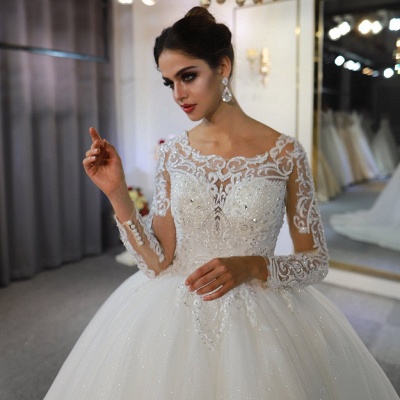 Robes de mariée extravagantes avec manches | Robes de mariée fantaisie princesses_5