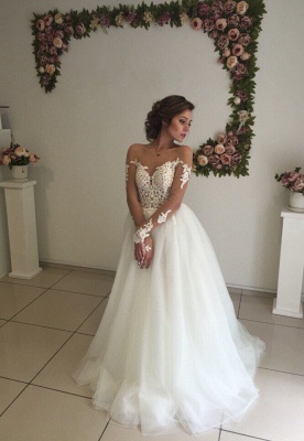 Robe de mariée princesse tulle chic avec dentelle | Robe de mariage princesse épaules nues_2