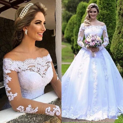 Forme Princesse alayage/Pinceau train Dentelle Robes de mariée 2021 avec Dentelle_5