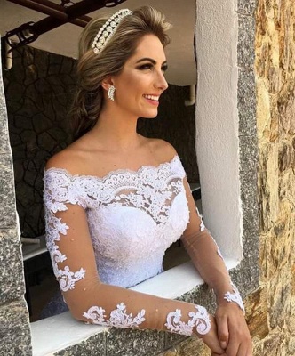 Forme Princesse alayage/Pinceau train Dentelle Robes de mariée 2021 avec Dentelle_3