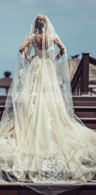 Robe de mariée sirène longue dentelle manches longues | Robe de mariage trompette dentelle_5